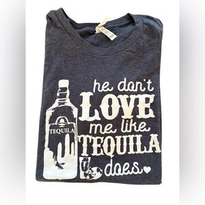 Bella Canvas Tequila Graphic Tee - Blue Gray